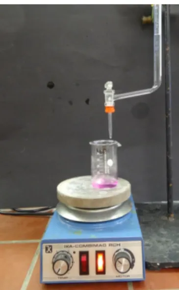 Abbildung 1: Versuchsaufbau für die Titration von Natronlauge mit Schwefelsäure. 
