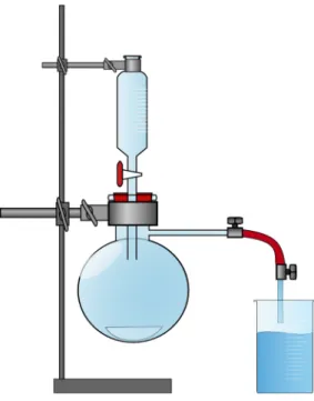 Abb. 4 -  Versuchsapparatur zur Erzeugung von Chlorwasserstoffgas.