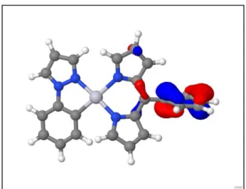 Abb. 15: HOMO-6 der optimierten S 0 -Geometrie  des Komplexes als Butterfly-Struktur 