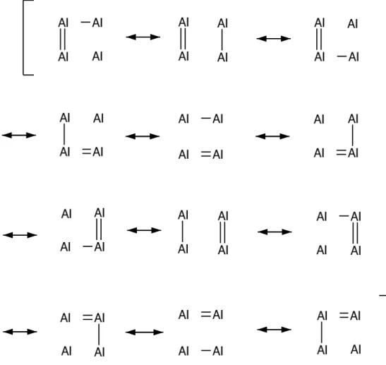 Abbildung 1.2: Valene-Bond-Modell der Bindungsdelokalisation im Al 2