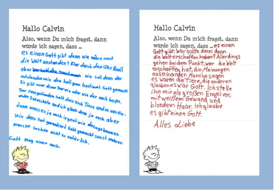 Abbildung 17.  Kinderbriefe an Calvin                                           