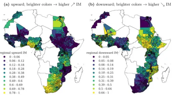 Figure 4 illustrates social mobility across the continent, mapping Africa’s land of oppor- oppor-tunity