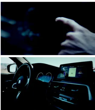 Abbildung 3 a, b: Ausschnitte des TV-Spots von BMW „Die Eroberung der digitalen Welt“ (2018)