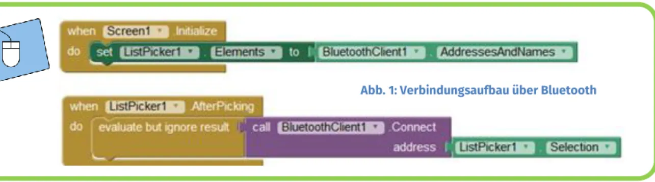 Abb. 1: Verbindungsaufbau über Bluetooth 