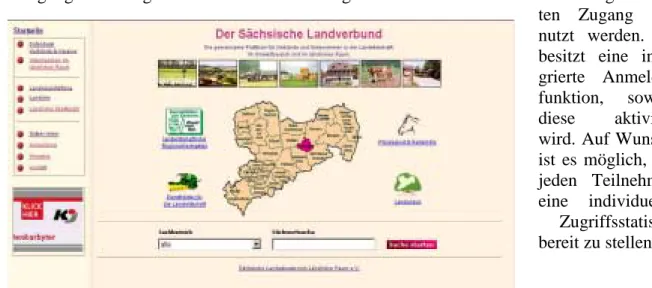 Abbildung 1: Screenshot Landverbund-Homepage 4  Inhalte und Nutzung
