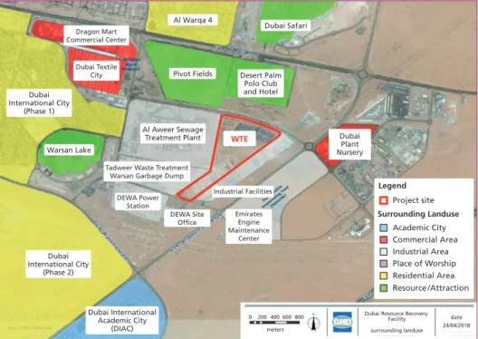 Figure 4:  Warsan zones: the project development takes into account the local conditions of the area  on which the future facility will be built