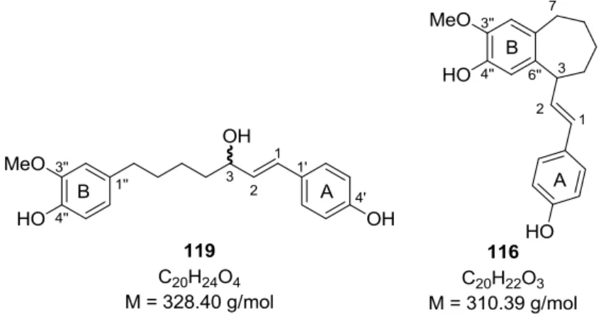 Fig.  16:  The  expected  119  and  the  actual  product  116  of  reduction-deprotection  sequence  of  compound 96 