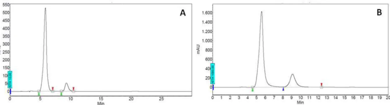 Figure 8. Analytical HPLC chromatograms 