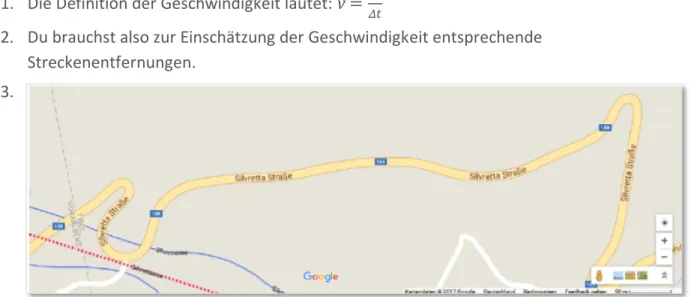 Abbildung B1.06 Ausschnitt von Google Maps der beobachteten Stelle der Passstraße  