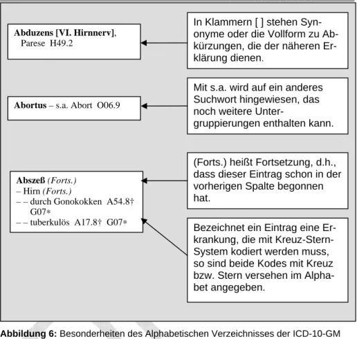 Abbildung 6: Besonderheiten des Alphabetischen Verzeichnisses der ICD-10-GM Abduzens [VI