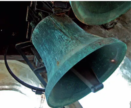 Abb. 1  Noch immer werden Glocken mithilfe von Lehmformen  hergestellt und aus Bronze gegossen