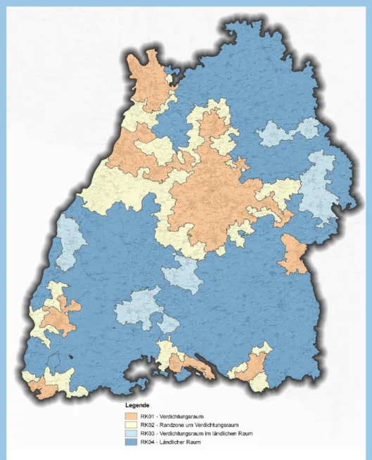 Abbildung 1: Raumkategorien in Baden-Württemberg 