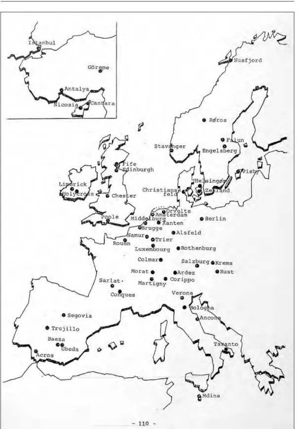 Abb. 3: Karte der Kampagne [ER 1975, 110] (© Council of Europe)