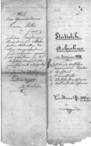 Tabelle 3: Anzahl der Blattstickmaschinen in Lustenau 1873 bis 1887, aufgegliedert in die Stückzahl pro  Standort 44