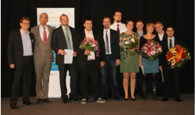 Figure 1: Winners GMA award for young medical educators and GMA award for teaching students (from left to right): Sören Huwendiek, Martin Fischer, winners young medical educators,