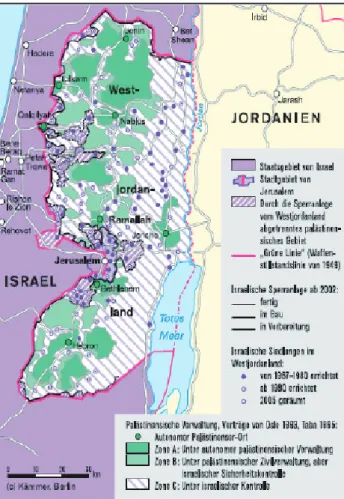 Abbildung 1: Westjordanland im Februar 2008