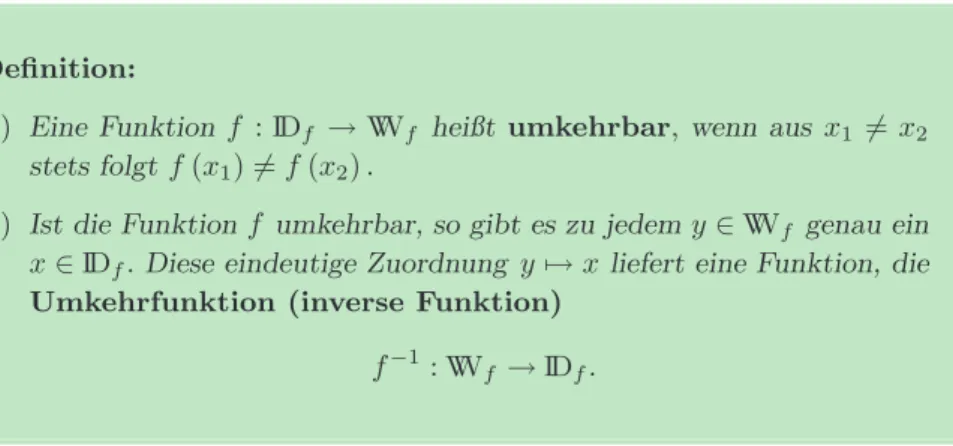 Abb. 4.9. Umkehrung der Funktion y = x 2