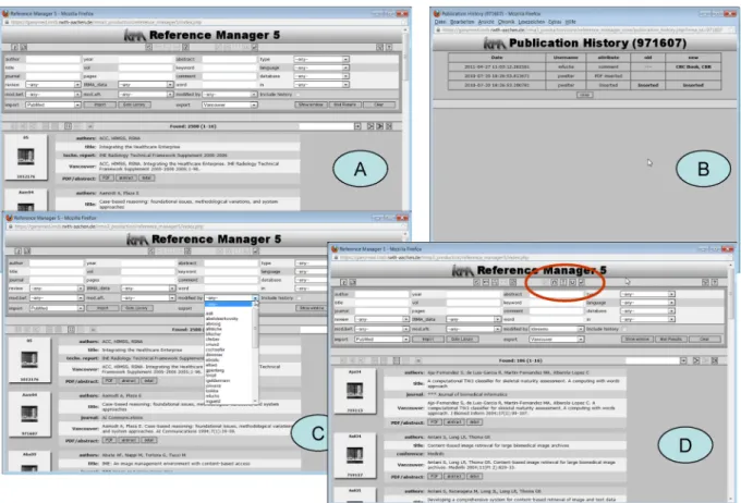 Abbildung 5: IRMA Reference Manager