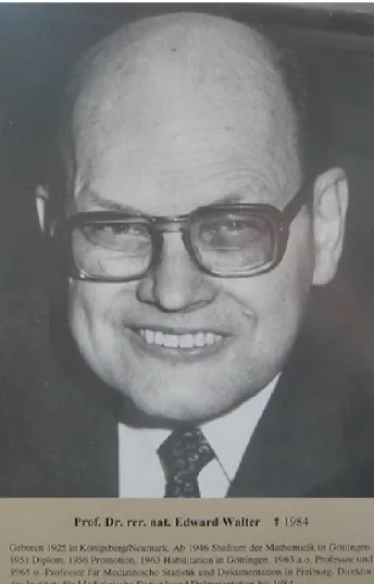 Abbildung 2: Professor Edward Walter (1925-1984); Bild in der Bibliothek des Instituts für Medizinische Biometrie