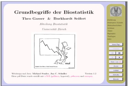 Abbildung 1: Startseite von Grundbegriffe der Biostatistik