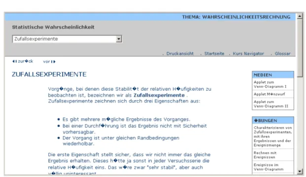 Figure 10: Screenshot of the graphical user interface of Neue Statistik and Neue Statistik II