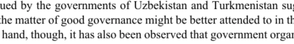 Table 3:  Freedom House – Rating of governance and public administration in Central Asia  Kyrgyzstan  Kazakhstan  Tajikistan  Uzbekistan  Turkmenistan 