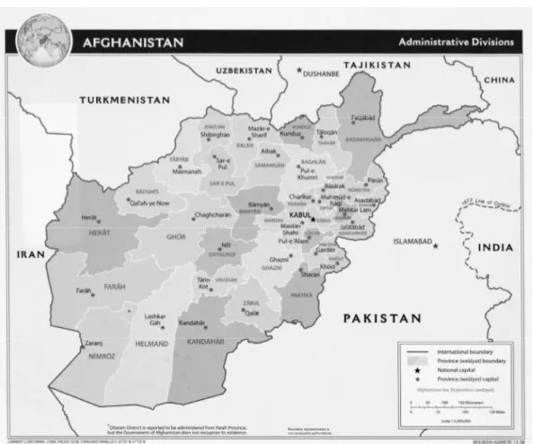 Abb. 6: Provinz- und Staatsgrenzen Afghanistans 