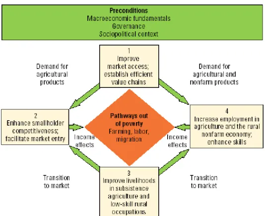 Abbildung 1:  „Policy-Diamant“ der Agenda „Landwirtschaft für Entwicklung“