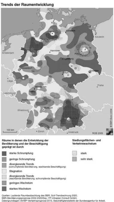 Abb. 1: Schrumpfungsentwicklungen in Deutschland