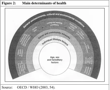 Figure 2:  Main determinants of health 