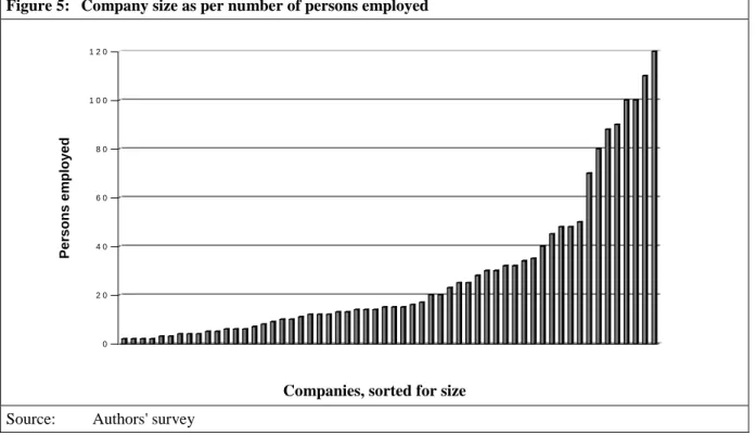 Figure 5:  Company size as per number of persons employed 
