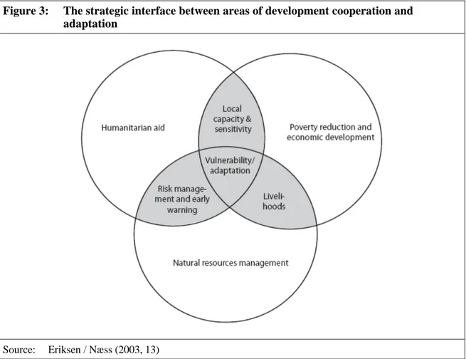 Figure 3:  The strategic interface between areas of development cooperation and  adaptation 