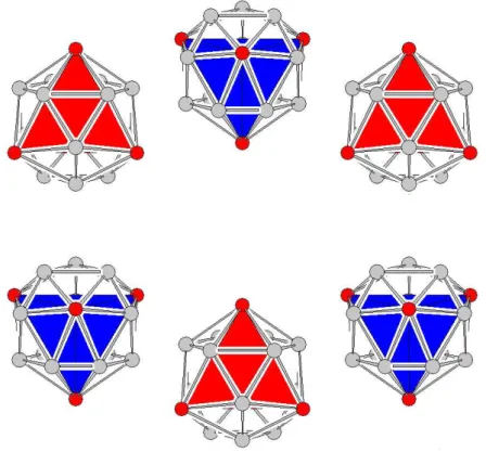 Abbildung 1: Die vier f¨ur den Magnetismus ausschlaggebenden Ni-Ionen (dunkel) liegen auf den Ecken eines Tetraeders