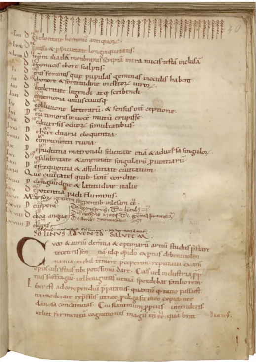 Abb. 4: Trier, Bibliothek des Bischöflichen Priesterseminars, Hs. 61, fol. 39 r : Runenschrift
