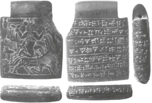 Abb. 1: Das Lamaštu-Amulett VA 3477 (Maßstab 1:1) 
