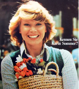 Abb. 59: Werbe-Ikone „Karin Som- Som-mer“ auf der Titelseite der  Firmen-zeitung von Jacobs „Kontakt“, 1973