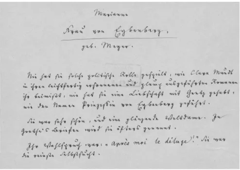Abb. 2: Nur in Kommentaren überliefert: Marianne Meyer Eybenberg (1770–1812).