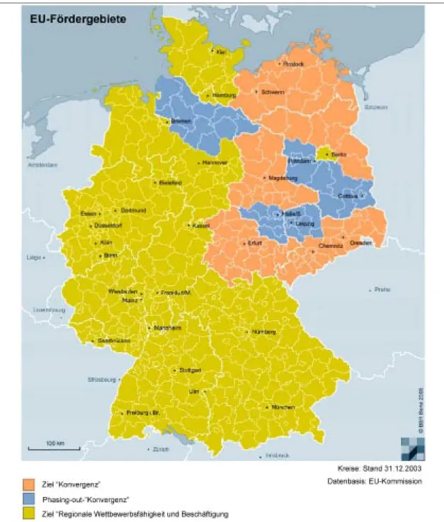 Abbildung 1: EU-Fördergebiete in Deutschland