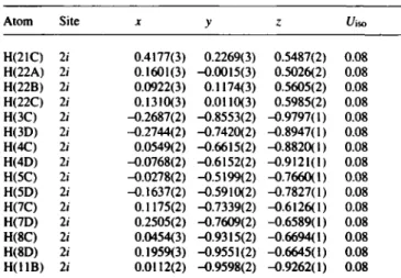 Table 3. Final atomic coordinates and displacement parameters (in Л^) 