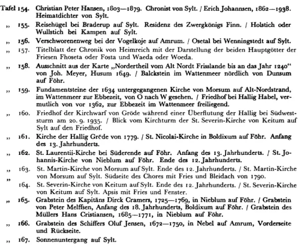Tafel 154. Christian Peter Hansen, 1803—1879. Chronist von Sylt. / Erich Johannsen, 1862—1938