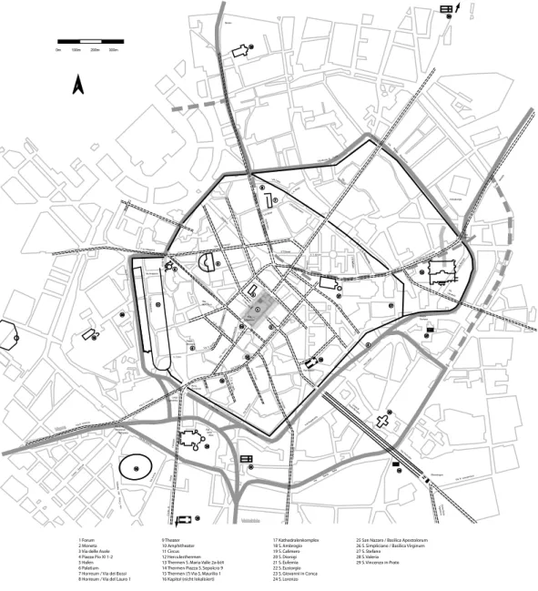 Abb. 1 | Stadtplan Mailand, nach Haug (2003) Taf. 5 (überarbeitet)