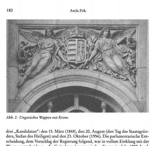 Abb. 2: Ungarisches Wappen mit Krone. 