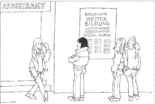 Abb. 11: Karikatur: Arbeitsunwillige langhaarige Jugendliche, 1975 96