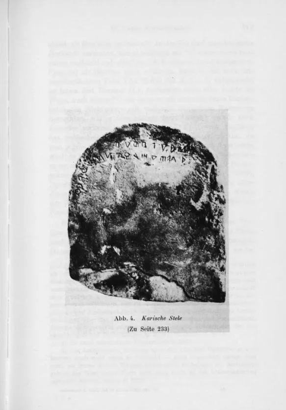 Abb. 4. Karische Stele (Zu Seite 233)