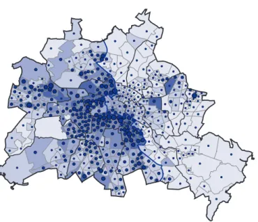 Abb. 6 Wandel des Indizes der Segregation für die untersuchten Minderheiten in Berlin in den Jahren 1992 bis 2010