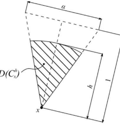 Abbildung 2: Beispiel von D(C x h ) im R 2 .
