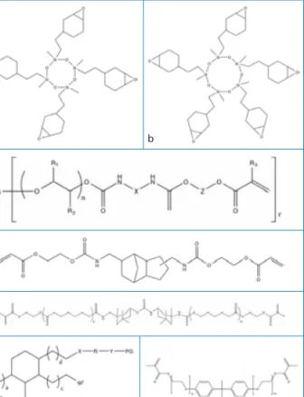 Abb. 1: Chemische Strukturformel von neueren Monomeren. 