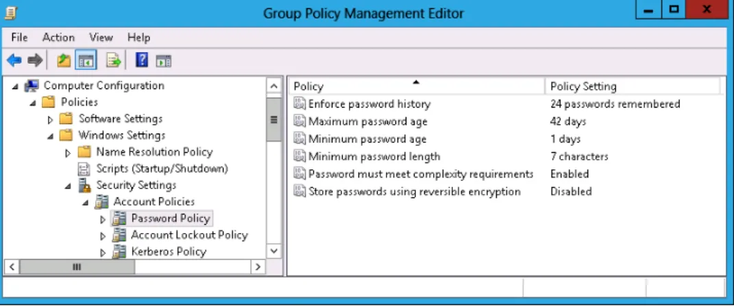 FIGURE 2-3   Five password policies to use