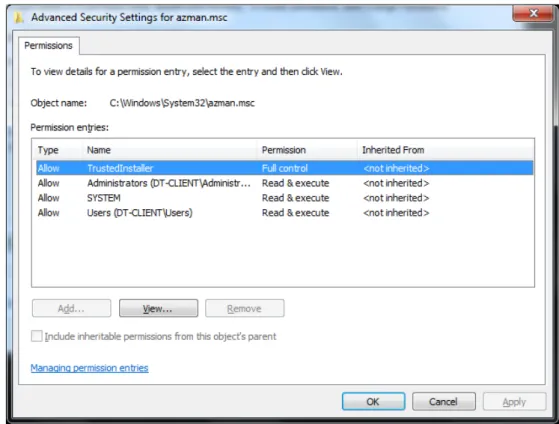 Abbildung 3.2: Advanced NTFS Security