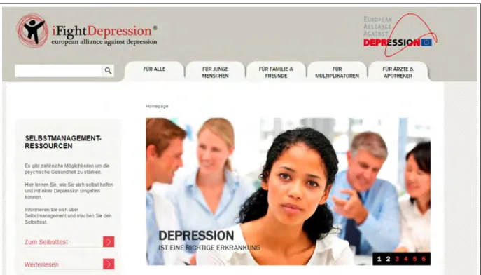 Abbildung 4: iFightDepression Webseite [11]